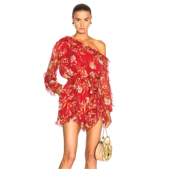 🚫 SOLD 🚫 ZIMMERMANN Corsair Romper In Washed Iris Floral - Picture 4 of 14